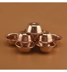 Hand Made Copper Alloy 2.5" Water Offering Bowls Set