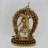 Hand Made Copper Alloy with Gold Gilded and Hand Painted Face 14" Vajrayogini / Dakini Statue