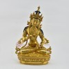 Hand Carved Painted 12.5" Vajrasattva / DorjeSempa Gold Gilded Copper Statue