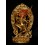 Fine Quality13.25" Simha Mukhi Jogini Dakini Antiquated Gold Gilded Copper Statue Patan