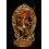 Fine Quality13.25" Simha Mukhi Jogini Dakini Antiquated Gold Gilded Copper Statue Patan