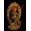 Fine Quality13.25" Simha Mukhi Jogini Dakini Antiquated Gold Gilded Copper Statue Patan