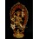 15.25" Simha Mukhi Yogini / Jogini Dakini Gold Gilded Copper Statue Patan, Nepal