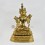 Fine Quality Hand Carved Gold Face Painted 13.5" White Tara Copper with Gold Gilded Statue From Patan, Nepal