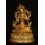 Hand Carved Gold Face Painted 15" Green Tara Copper Gold Gilded Statue From Patan, Nepal.