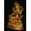 Hand Carved Gold Face Painted 15" Green Tara Copper Gold Gilded Statue From Patan, Nepal.