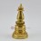 Hand Craved Copper Alloy with 24 Karat Gold Gilded 8" Kadam Style Stupa