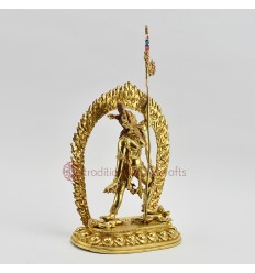 Hand Made Copper Alloy with Gold Gilded and Face Paint 7.25" Vajrayogini Statue