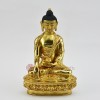 Hand Made Copper Alloy with 24 Karat Gold Gilded 8.25" Shakyamuni Buddha Statue