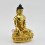 Hand Made Copper Alloy with 24 Karat Gold Gilded 8.25" Shakyamuni Buddha Statue