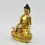 Hand Made Copper Alloy with 24 Karat Gold Gilded 8.25" Shakyamuni Buddha Statue