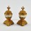 Hand Made Copper Alloy with Gold and Silver Plated 4" Kapala Set