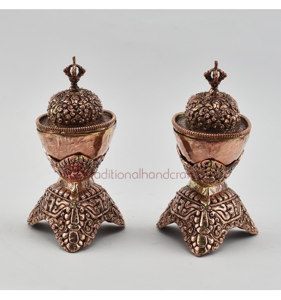 Hand Made Copper Alloy 5" Kapala Set