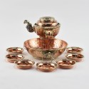 Hand Made Copper Alloy 5.5" Jambhala Water Offering(Chutor) Set