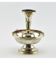 Fine Handcarvings White Metal with Brass Rings 5" Serkyem Set