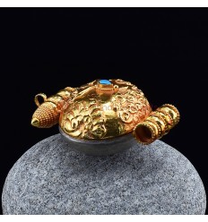 Gold Plated Copper Alloy decorated with Turquoise Stone Ghau Pendant Box