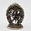 Machine Made Oxidized Copper Alloy with Silver Plating Chakrasamvara Statue