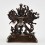 Machine Made Oxidized Copper Alloy with Silver Plating 5.5" Kalachakra Statue