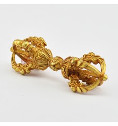 Hand Made Copper Alloy with Gold Plated 5.5" Vajra or Dorje