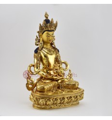 Buddhist Hand Made Copper Alloy with Gold Gilded 14" Aparmita Statue