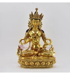 Buddhist Hand Made Copper Alloy with Gold Gilded 14" Vajrasattva Statue