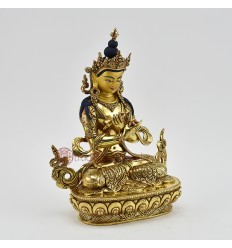 Hand Made Copper Alloy with Gold Gilded 9.5" Vajradhara / Dorje Chang Statue
