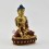Fine Quality 8.25" Medicine Buddha Gold Gilded with Face Painted Copper Statue from Patan, Nepal