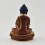 Fine Quality 8.25" Medicine Buddha Gold Gilded with Face Painted Copper Statue from Patan, Nepal