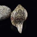 Beautiful Authentic Tibetan Buddhist Chenrezig Hand Carved Conch Shell Horn