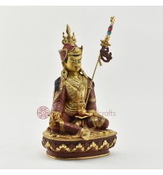 Hand Made 9.5" Guru Rinpoche Gold Gilded Face Painted