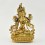 Fine Quality Gold Gilded Hand Carved 8.5" White Tara / Dolkar Copper Face Painted Statue From Patan Nepal