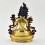 Fine Quality Gold Gilded Hand Carved 9" White Tara / Dolkar Copper Face Painted Statue From Patan Nepal