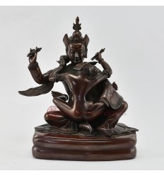 Hand Made Lost wax Method Copper Alloy Guru Rinpoche Shakti Statue From Nepal