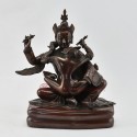 Hand Made Lost wax Method Copper Alloy Guru Rinpoche Shakti Statue From Nepal