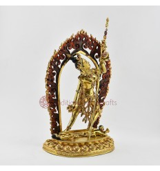 Hand Made Copper Alloy with 24 Karat Gold Gilded 13.5" Vajrayogini Statue