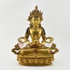 Hand Painted Face Aparmita / Amitayus / Tsepame Copper Statue from Patan, Nepal
