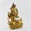 Hand Carved Gold Gilded and Hand Face Painted Tibetan Buddhist Chenrezig statue