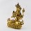 Hand Carved Gold Gilded and Hand Face Painted Tibetan Buddhist Chenrezig statue