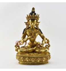 Fine Quality Hand Carved 24 Karat Gold Gilded Bajrasattva / Dorje Sempa Statue