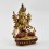 Hand Made Copper Alloy with Partly Gold Gilded 9" White Manjushri Statue
