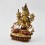Hand Made Copper Alloy with Partly Gold Gilded 9" White Manjushri Statue