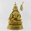 Hand Made Gold Gilded and Hand Painted Face 17.5" Guru Padmasambhava Statue