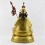 Hand Made Gold Gilded and Hand Painted Face 17.5" Guru Padmasambhava Statue