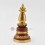 Hand Made Copper Alloy with 24 Karat Gold Gilded 7.75" Kadam Style Stupa