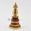 Hand Made Copper Alloy with 24 Karat Gold Gilded 7.75" Kadam Style Stupa