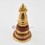 Hand Made Copper Alloy with 24 Karat Gold Gilded 7.75" Kadam Style Stupa