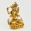 Tibetan Buddhist Hand Made Gold Gilded 9.5" Manjushri / Jambiyang Statue