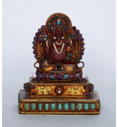 Fine Quality 4" Silver Gold Plated Tibetan Buddhist White Tara / Dolkar Statue from Patan, Nepal