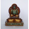 Fine Quality 4" Silver Gold Plated Tibetan Buddhist Shakyamuni Buddha Statue from Patan, Nepal