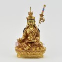 Hand Made Copper Alloy with Gold Gilded 9.5" Guru Rinpoche Statue